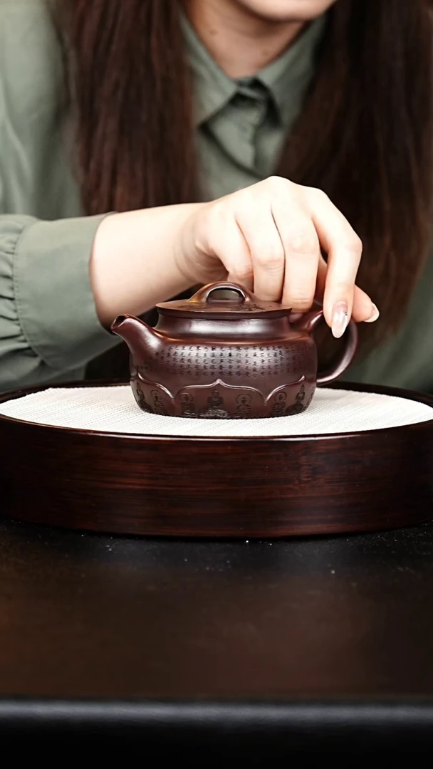 茶壶紫砂蝉莲壶
