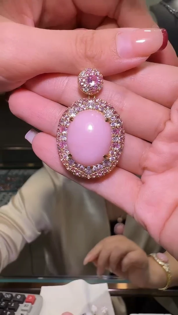 蛋白石银S925镶嵌吊坠(不含链)022吊坠