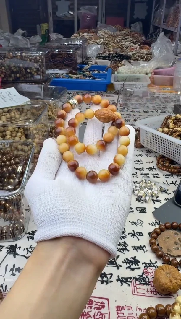 菩提手串/手链菩提根炭烧小馒头橄榄核双圈