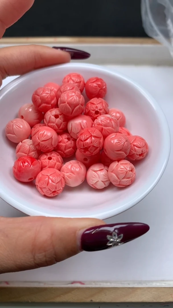 未镶嵌散珠拼合珍珠（马贝珠）C806 女皇贝 莲花珠12mm5个6.8元