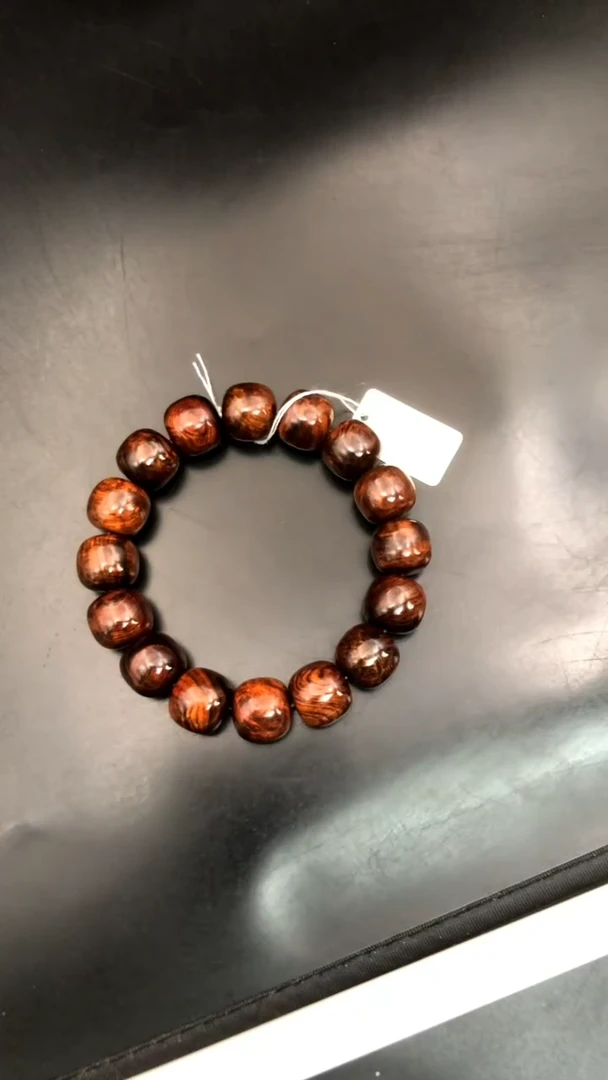 手串/手链黄花梨/降香黄檀老**3海黄紫油梨老料1314多彩水波精串