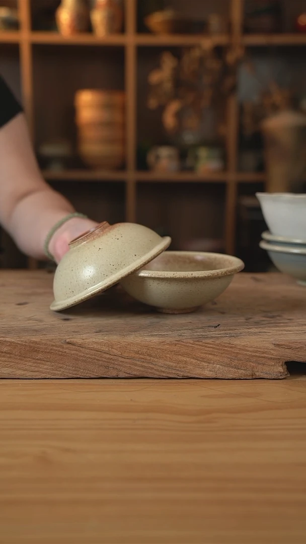 沙漠落日黄系列的帽子碗2个