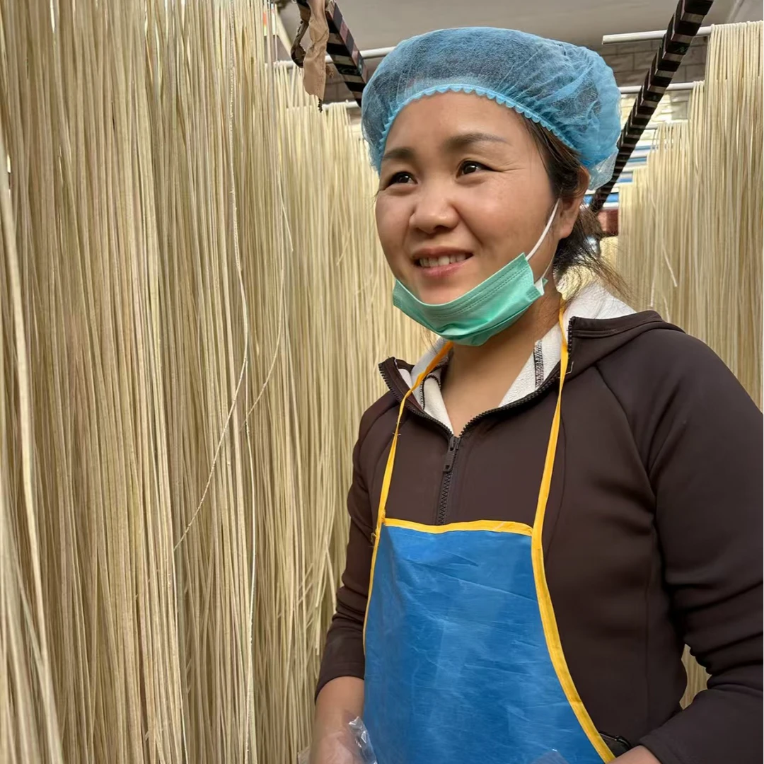 （绿豆面条）农家手工原味家常绿豆面条挂面