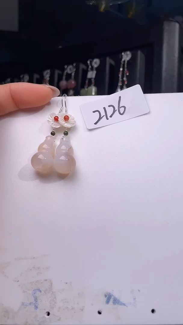 银S925镶嵌耳饰紫晶喜欢拍