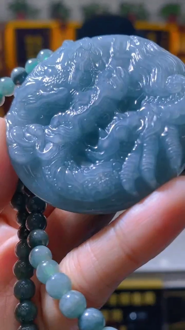 定制翡翠未镶嵌毛货闪购链接GS022-80178带珠链