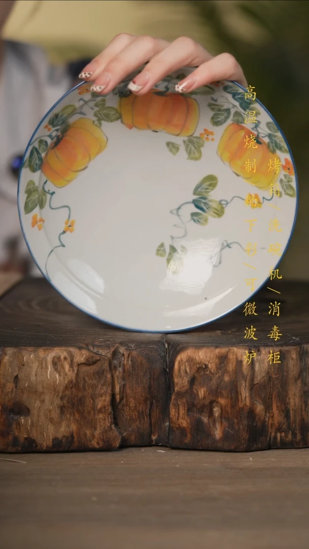 瓷片景德镇高温釉下彩可微波烤箱洗碗机