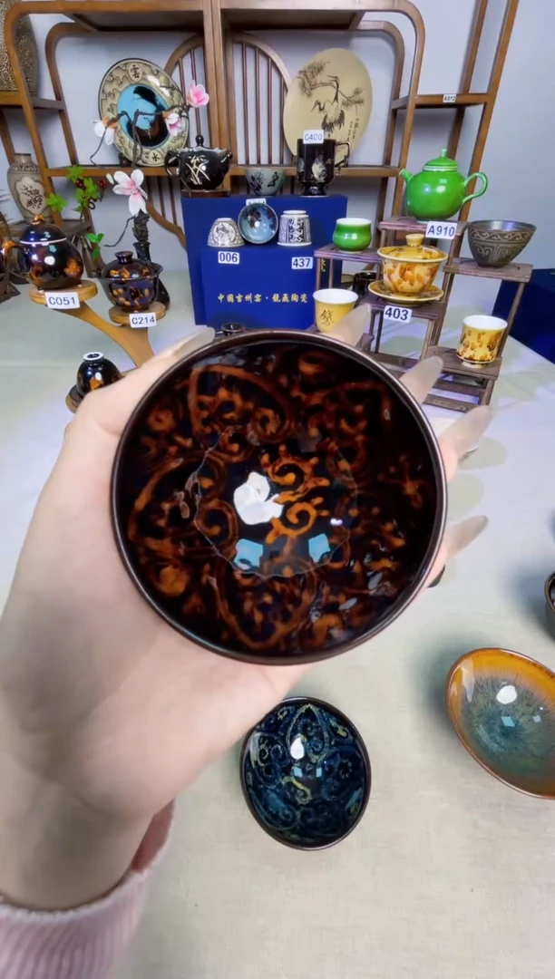 ?*亚【微瑕特价如意纹】非遗大师手工高温瓷特价款