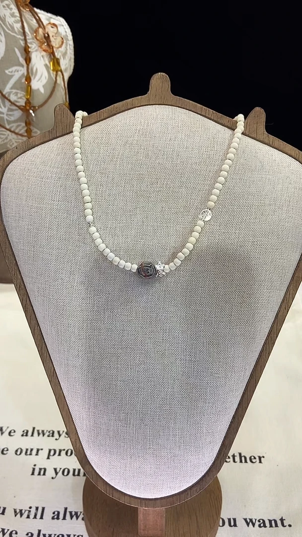 项链钛钢淡水珍珠619