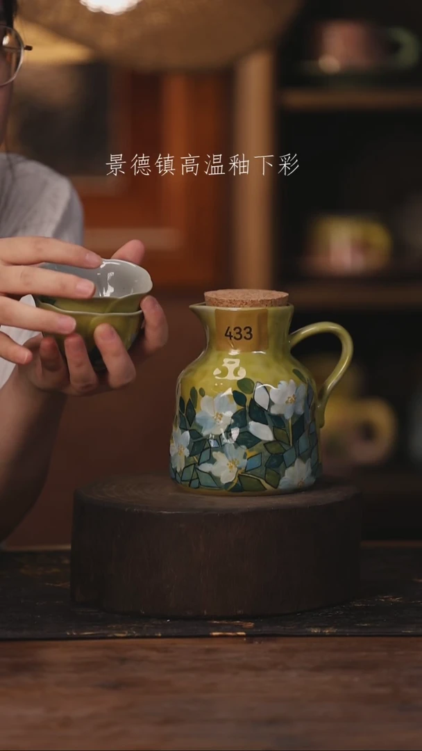 陶瓷景德镇高温釉下手绘陶瓷433
