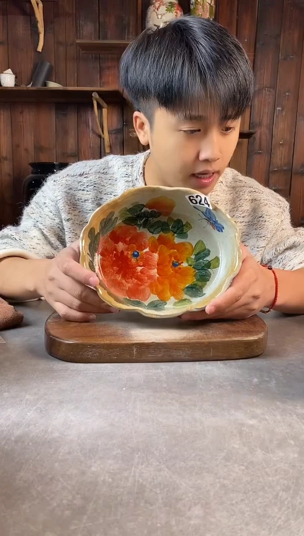 碗624，手工手绘，超值陶瓷