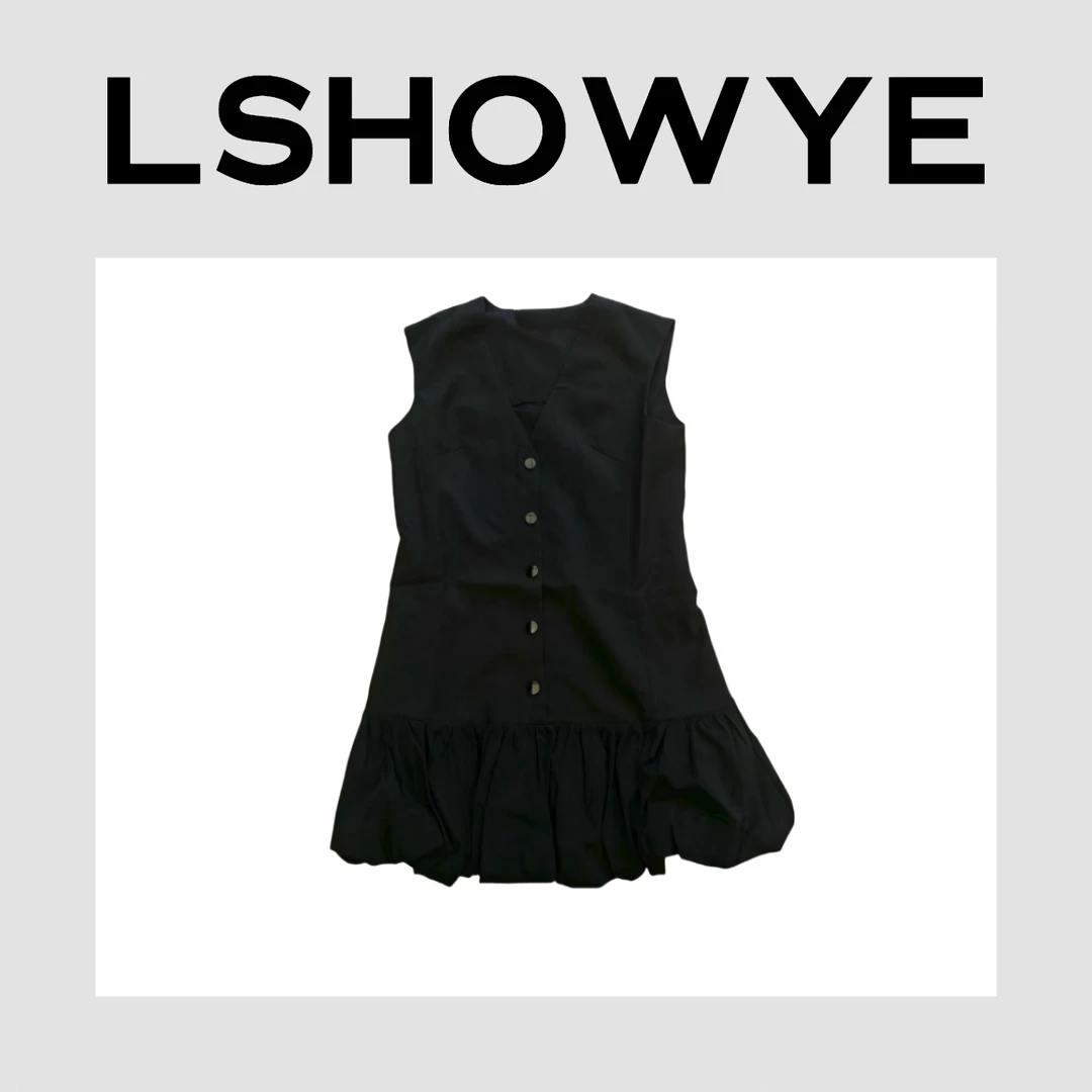 LSHOWYE｜V领花苞马甲裙 25H0129
