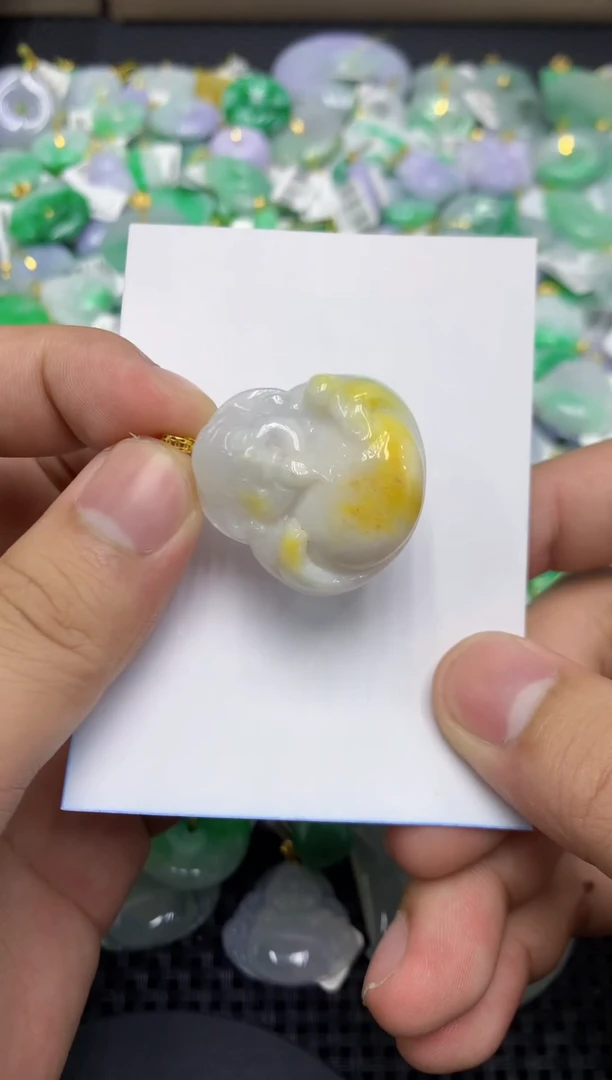 颈饰未镶嵌翡翠天然缅甸翡翠A货