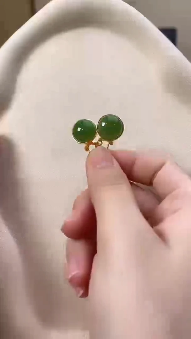 未镶嵌和田玉耳饰耳环