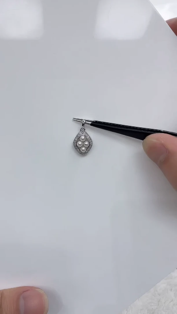 【闪购商品】海水珍珠吊坠(不含链)银S925镶嵌海水珍珠吊坠