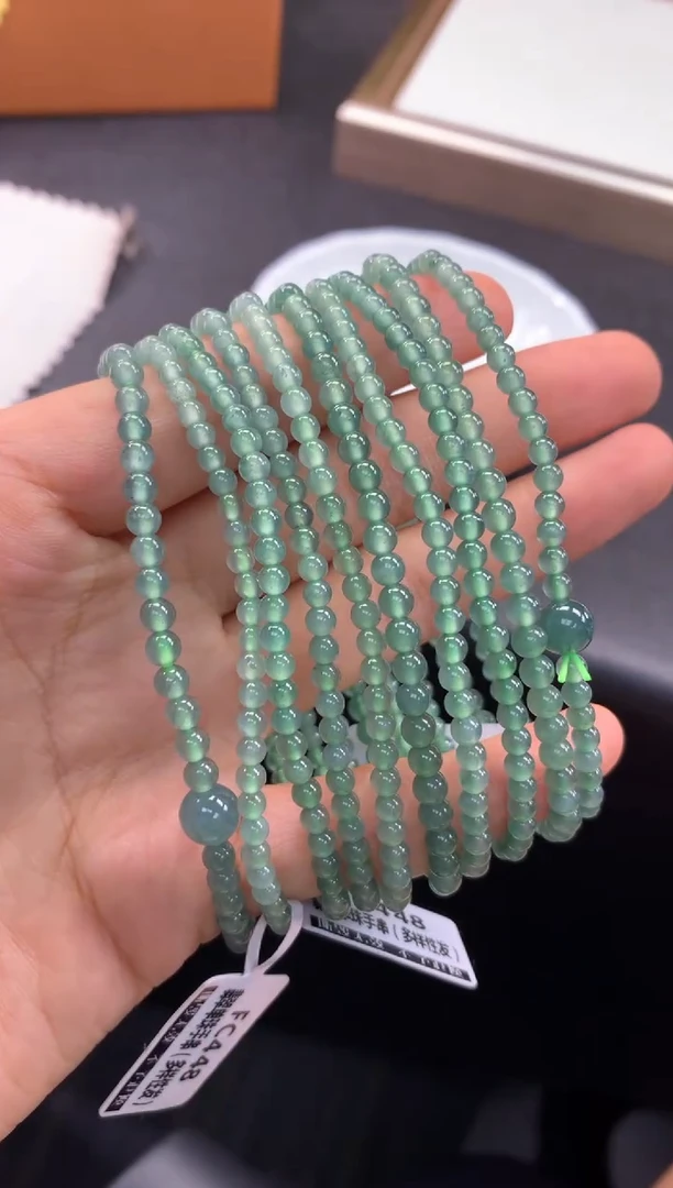未镶嵌手串翡翠FC448 翡翠单珠手串 多样性发其一