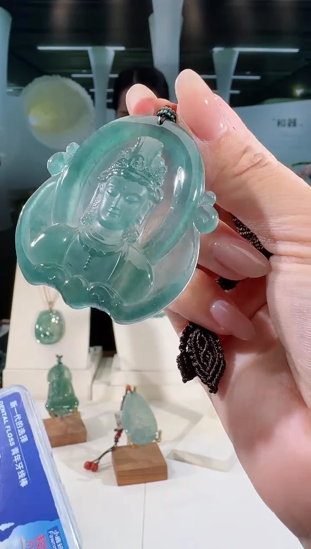翡翠未镶嵌吊坠(不含链)观音首多样性发一