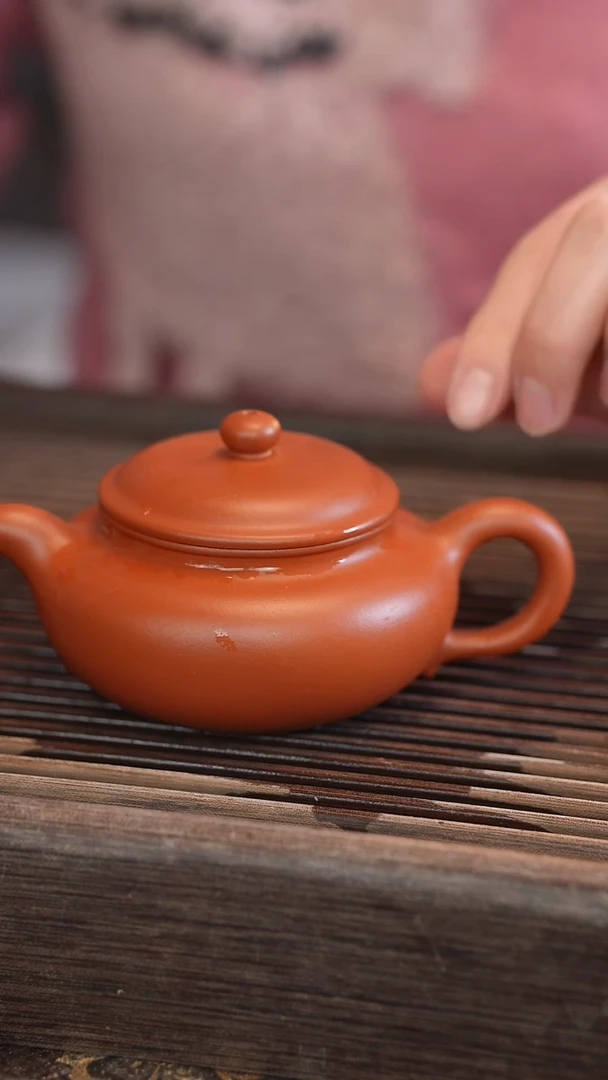 茶壶紫砂仿古 朱泥 半手工 190cc