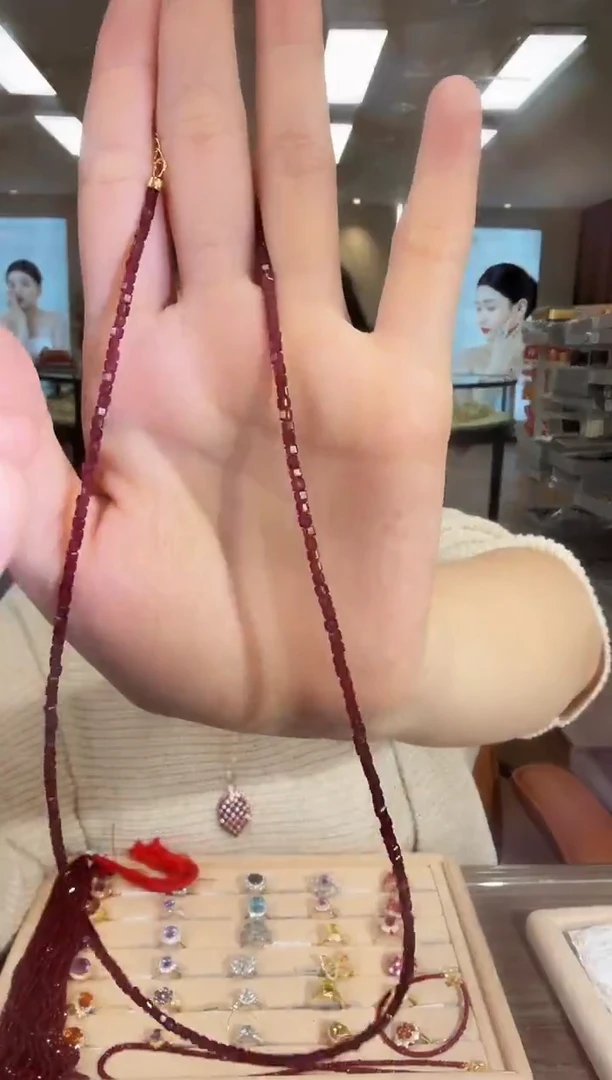 银S925镶嵌项链石榴石03