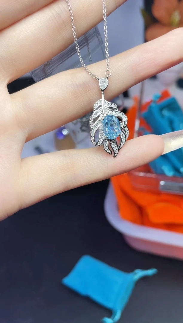 S 925纯银高碳钻饰品清孤品单吊坠9