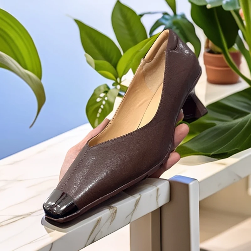 58579新款高品质头层羊皮浅口单鞋