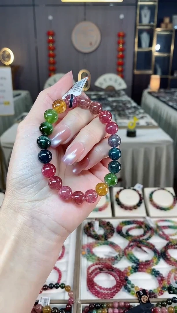 未镶嵌老矿碧玺单圈手串9mm+碧玺多样性发货一条hon