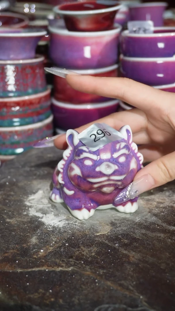 摆件陶精品窑变钧瓷茶器