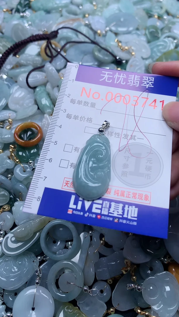 翡翠未镶嵌吊坠(不含链)3741