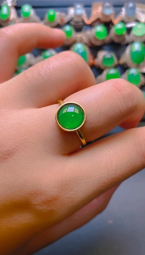 【闪购商品】翡翠耳饰银S925镶嵌天然A货翡翠1