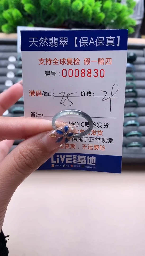 未镶嵌戒指翡翠8830