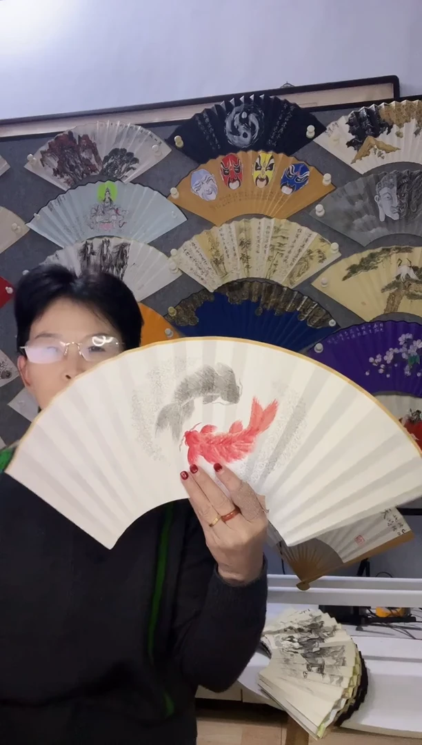 扇子九五寸十八方玉竹折扇