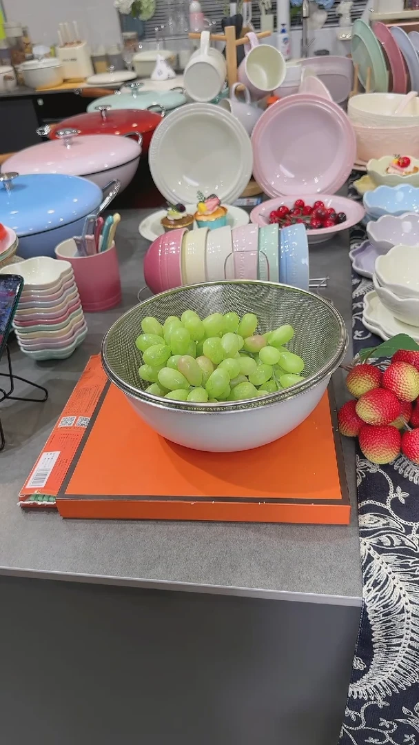 【闪购商品】瓷不锈钢料理盆+沥水篮24cm（2件套）