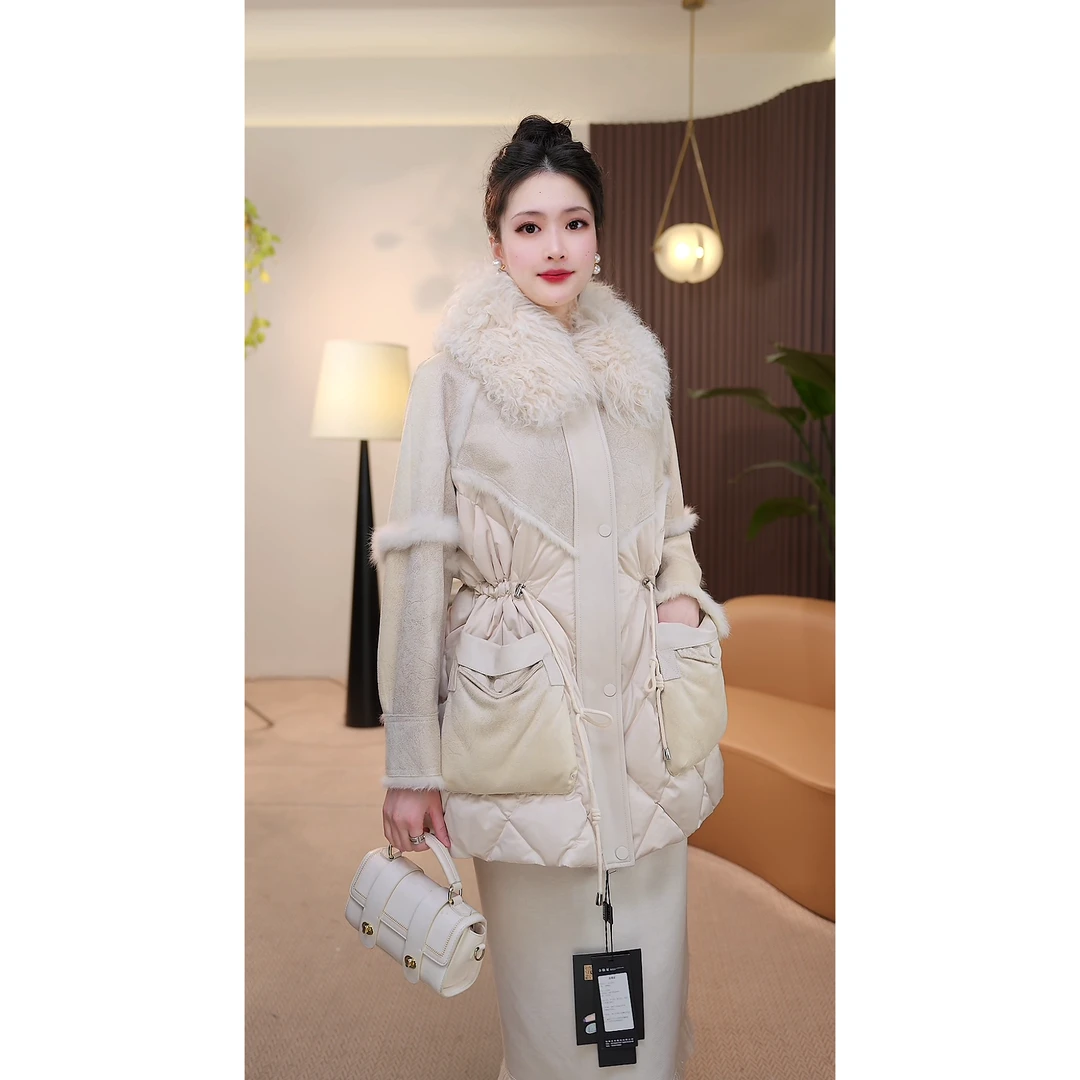 【茅茅专属】22300冬季保暖皮毛拼接羽绒服