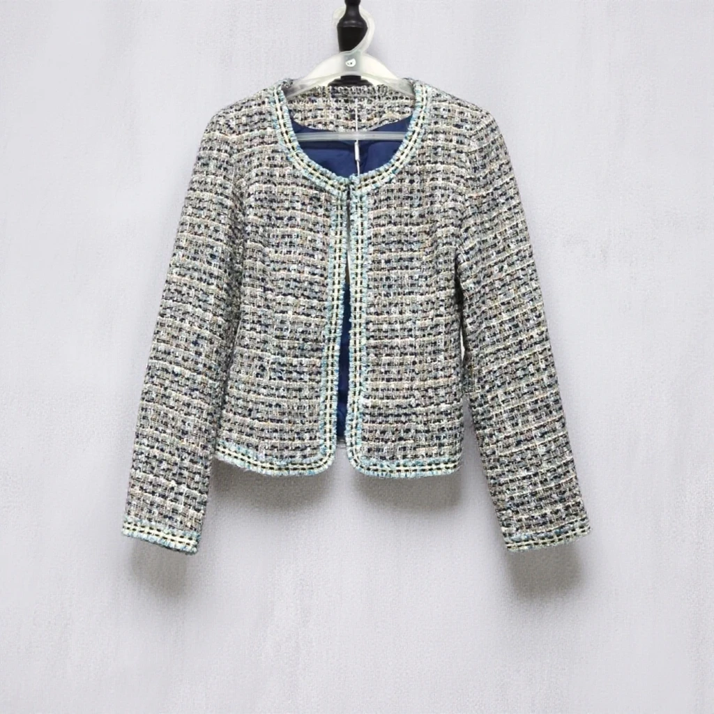 春季新款时尚气质百搭小香风短款开衫外套C914春秋轻奢上衣