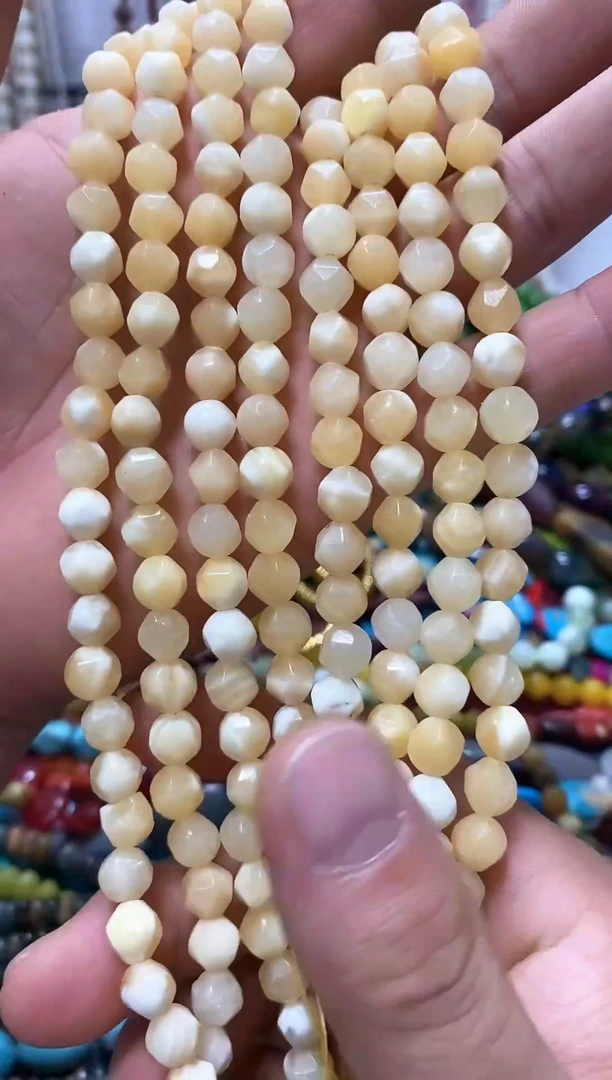合金玛瑙/玉髓珠宝半成品黄玉钻切卡8