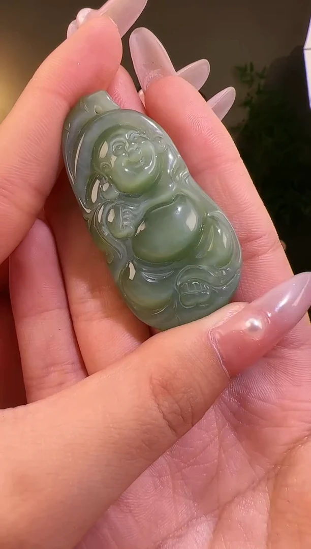 【闪购商品】和田玉颈饰未镶嵌佛牌 带绳