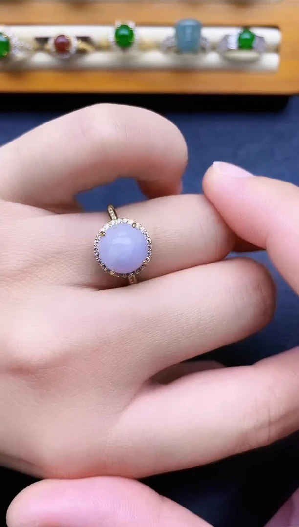 银S925镶嵌戒指翡翠1