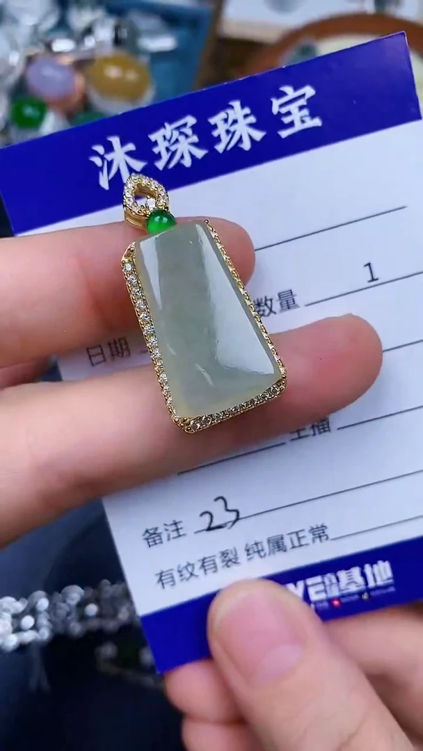 翡翠戒指银S925镶嵌2323