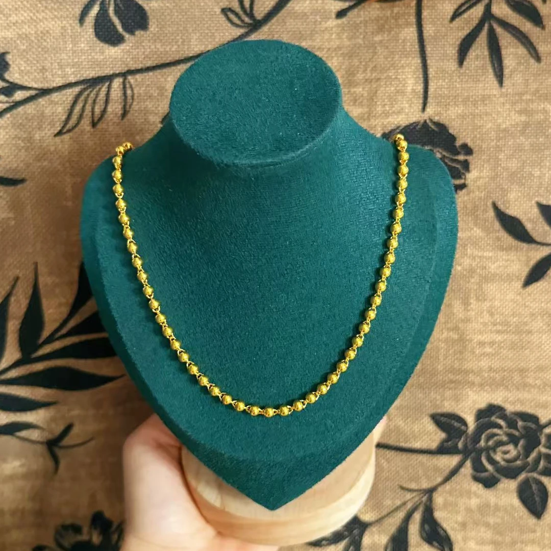 【小鹏黄金】足金999卡4珠珠项链17.05