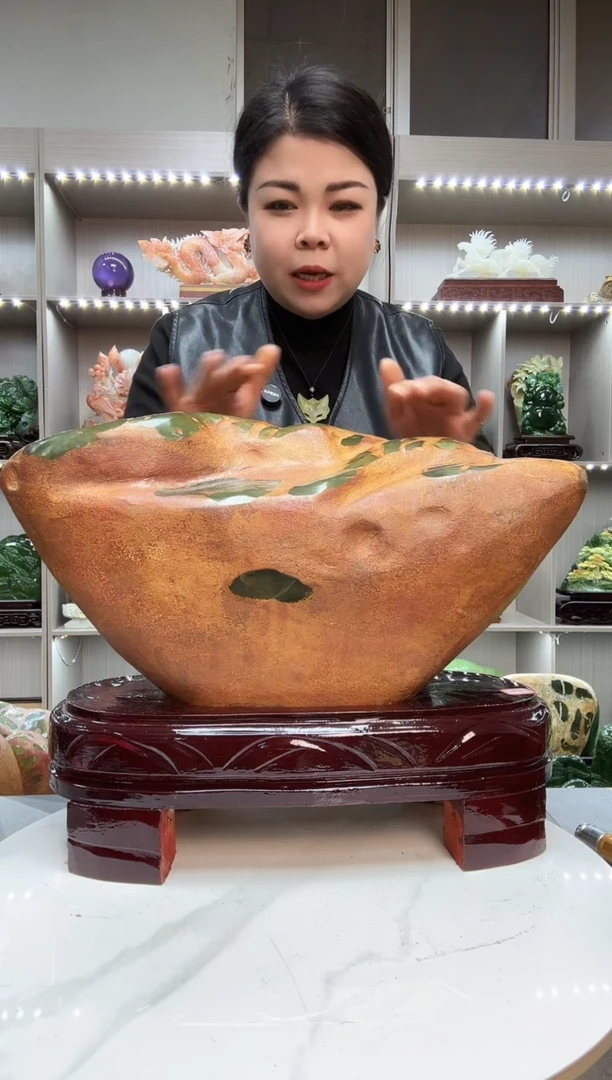 石材天然石材岫玉摆件居家摆放