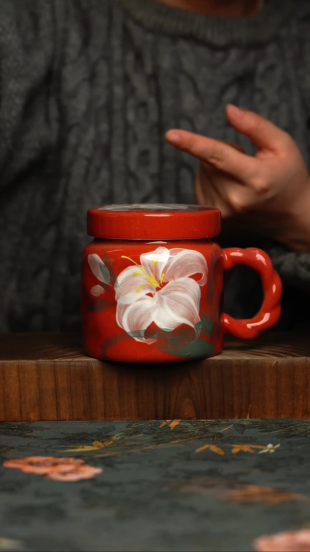 瓷片釉下彩手工手绘同款