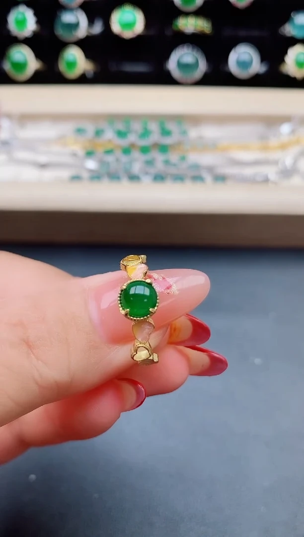 【闪购商品】翡翠戒指银S925镶嵌32131