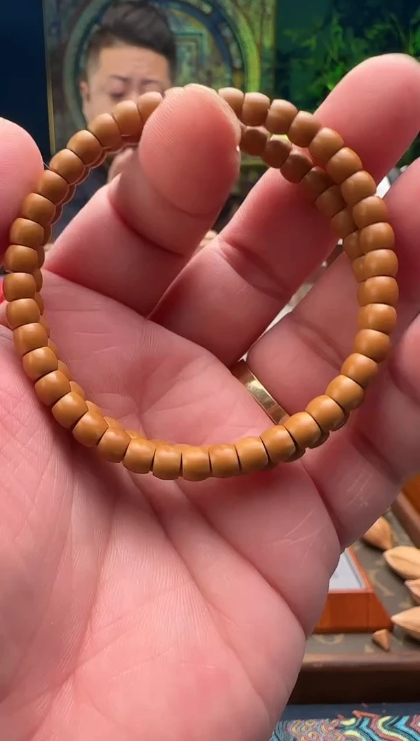 手串橄榄核老挝核尖单圈手串5.5mm