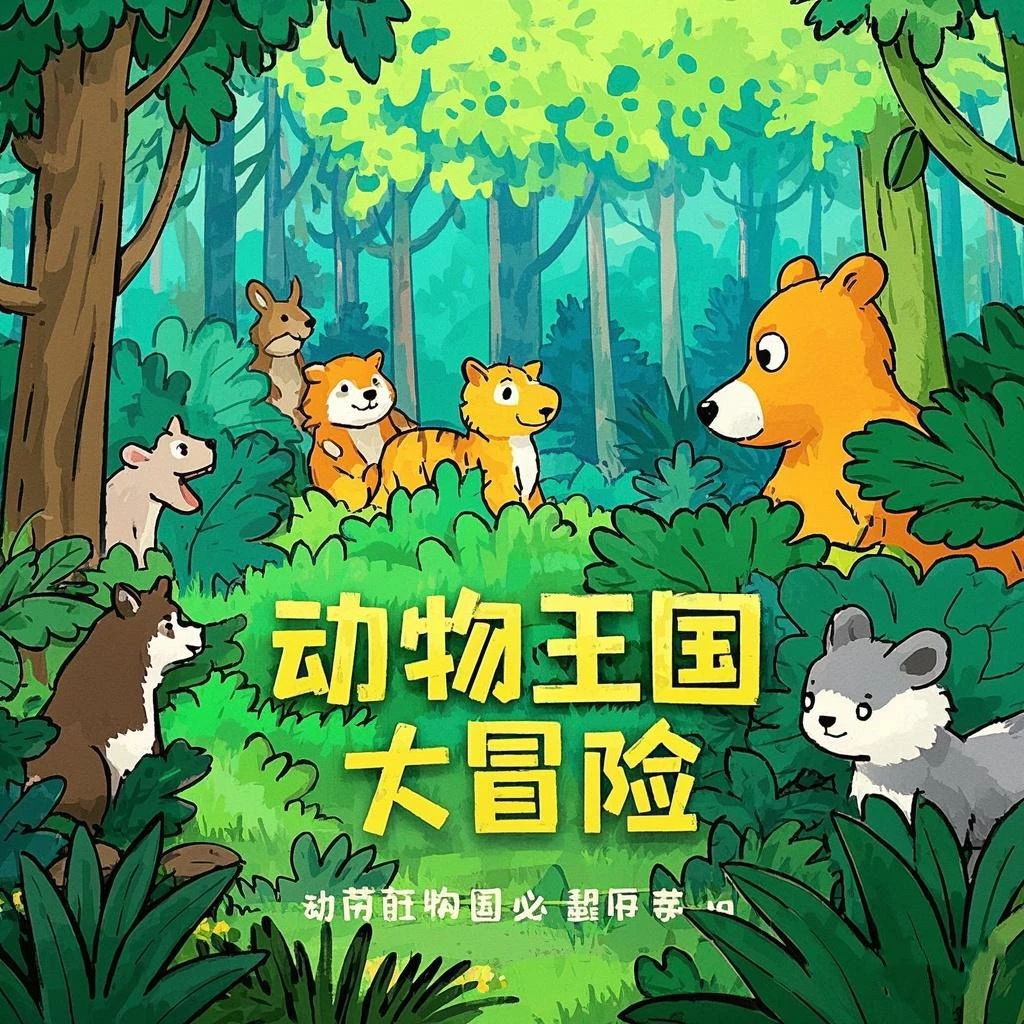 动物王国大冒险英语磨耳朵动画零基础3-8岁中英文双语启蒙视频