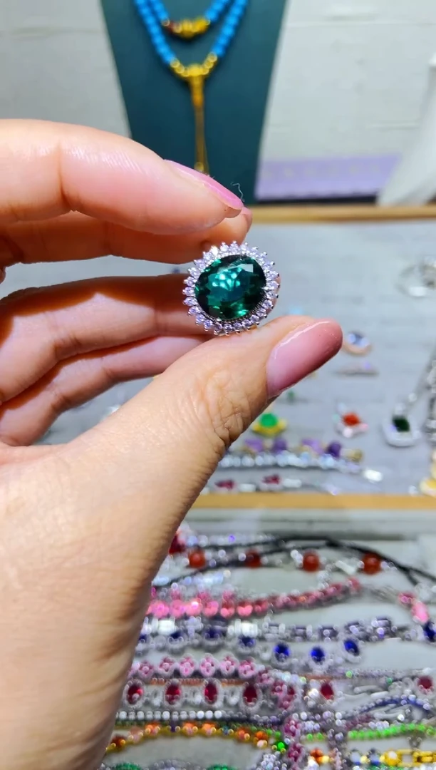 银S925镶嵌耳饰紫晶1