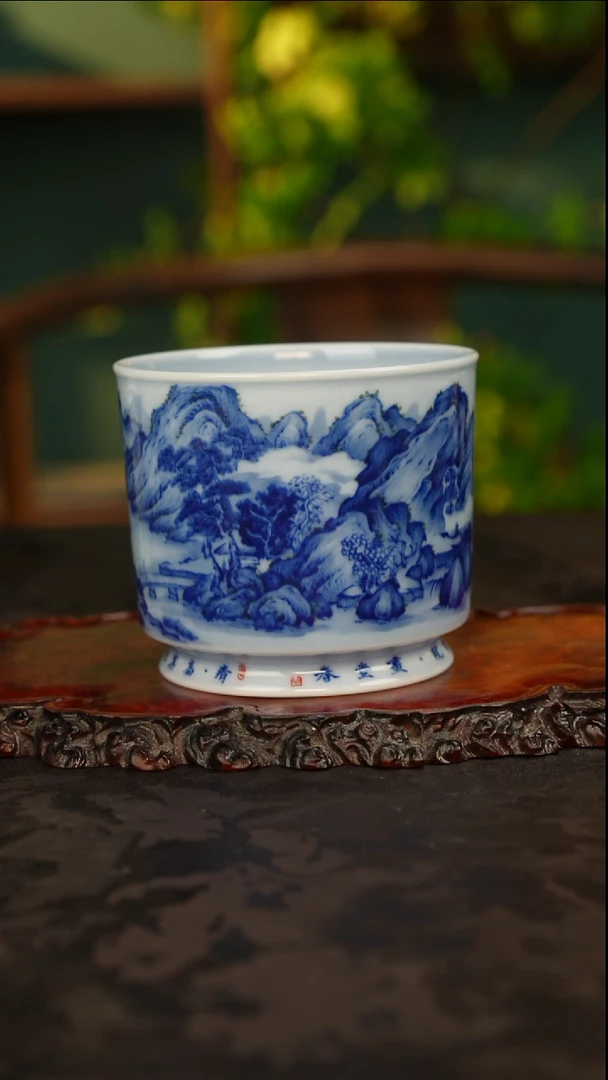 画堂春山水蓝上蓝容天杯