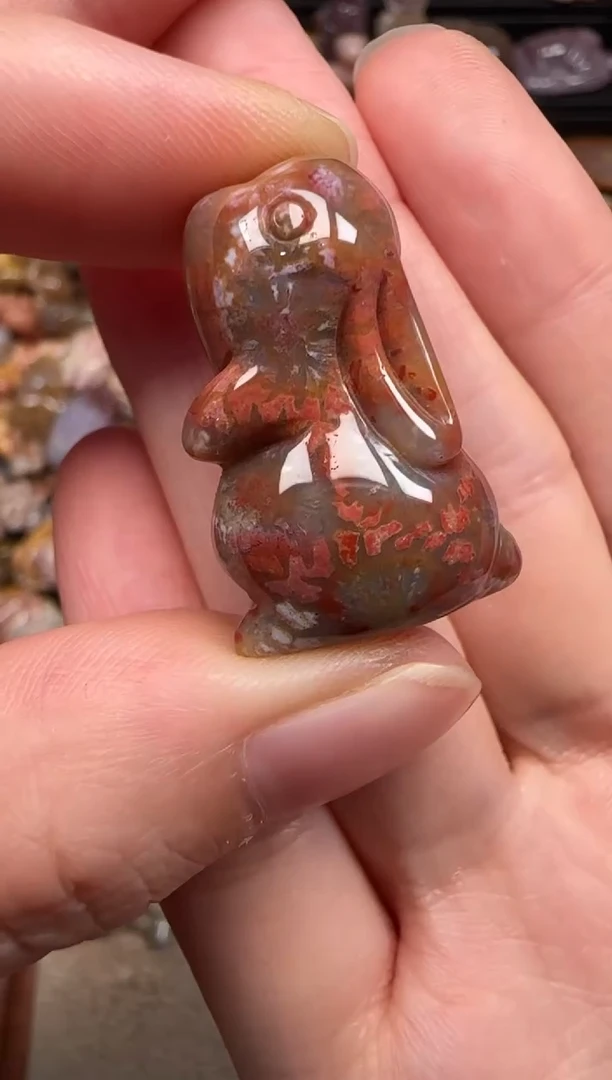 硅化珊瑚（珊瑚玉）未镶嵌颈饰332