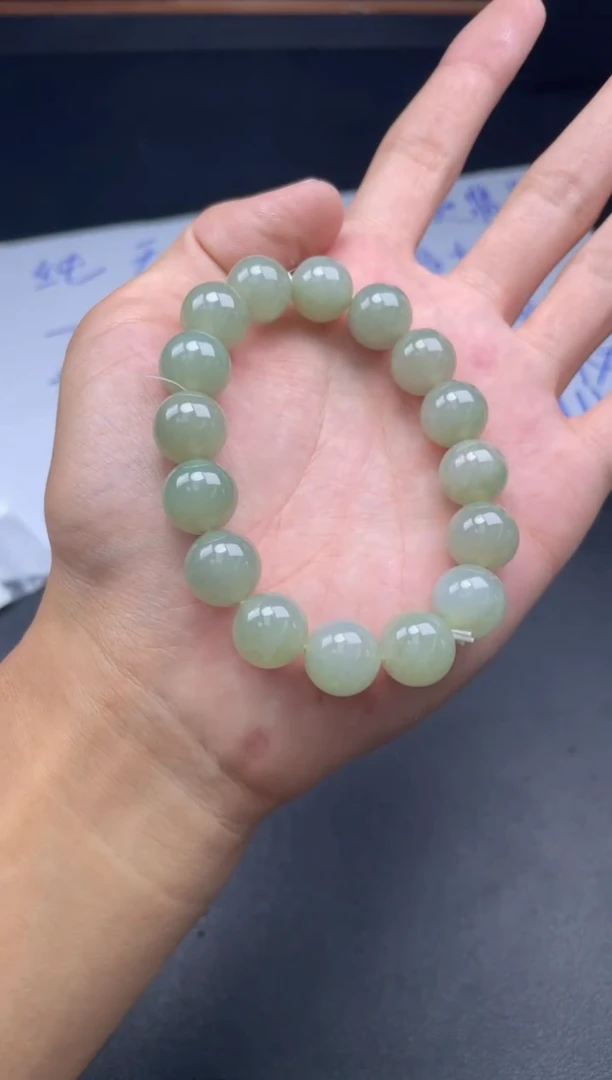 未镶嵌定制翡翠珠串卡12.4