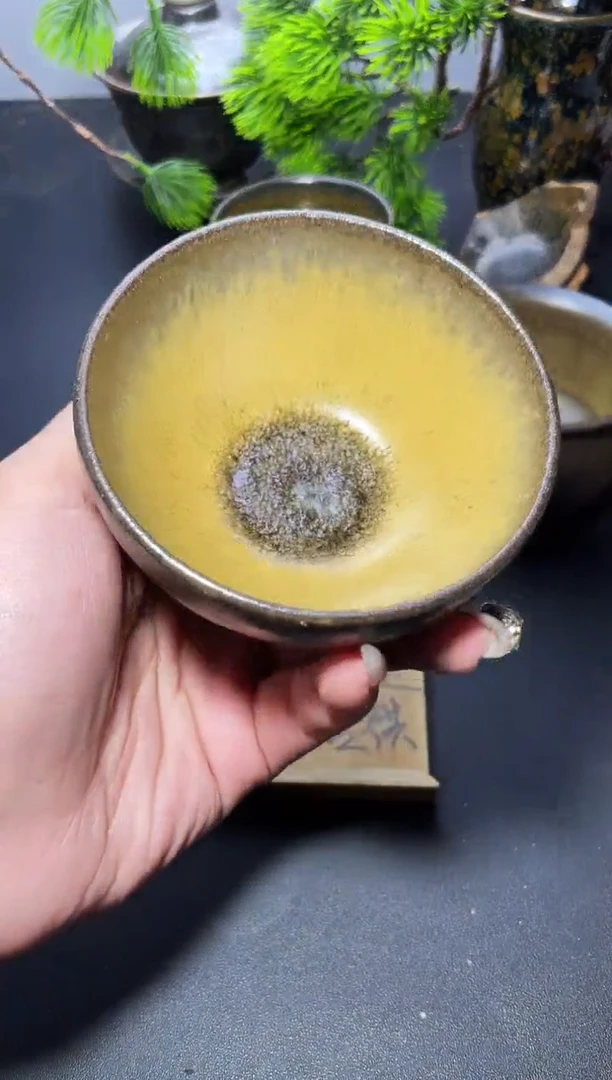 茶盏172（微瑕）叶紫建盏