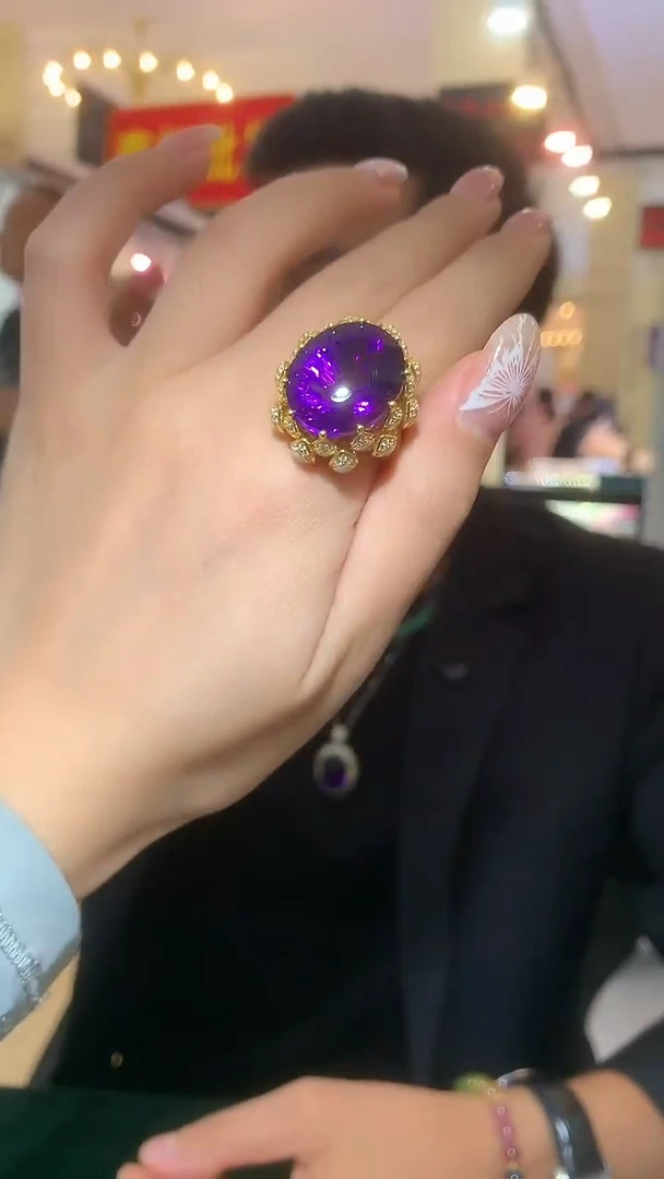 银S925镶嵌戒指水晶【宝石世家严选】