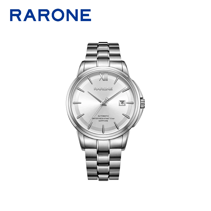RARONE/雷诺884020休闲气质百搭防水机械钢带腕表